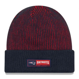 NEW New Era New England Patriots On Field Sports Beanie Hat Cuff Knit Blue Red